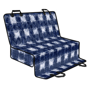 Shibori Grid Pattern Print Pet Car Back Seat Cover