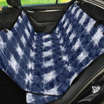 Shibori Grid Pattern Print Pet Car Back Seat Cover