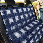 Shibori Grid Pattern Print Pet Car Back Seat Cover