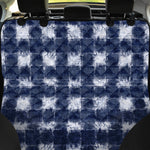 Shibori Grid Pattern Print Pet Car Back Seat Cover