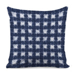 Shibori Grid Pattern Print Pillow Cover