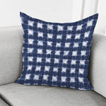 Shibori Grid Pattern Print Pillow Cover