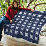 Shibori Grid Pattern Print Quilt