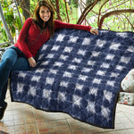 Shibori Grid Pattern Print Quilt