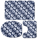 Shibori Motif Pattern Print 3 Piece Bath Mat Set