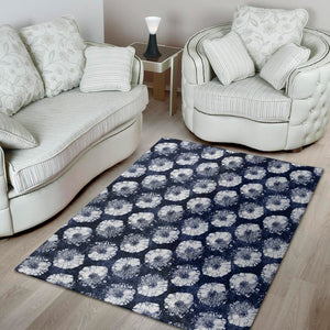 Shibori Motif Pattern Print Area Rug