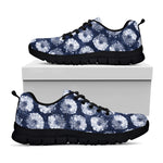 Shibori Motif Pattern Print Black Sneakers