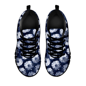 Shibori Motif Pattern Print Black Sneakers