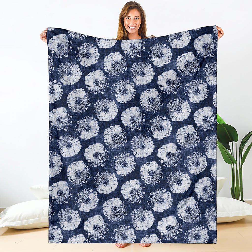 Shibori Motif Pattern Print Blanket