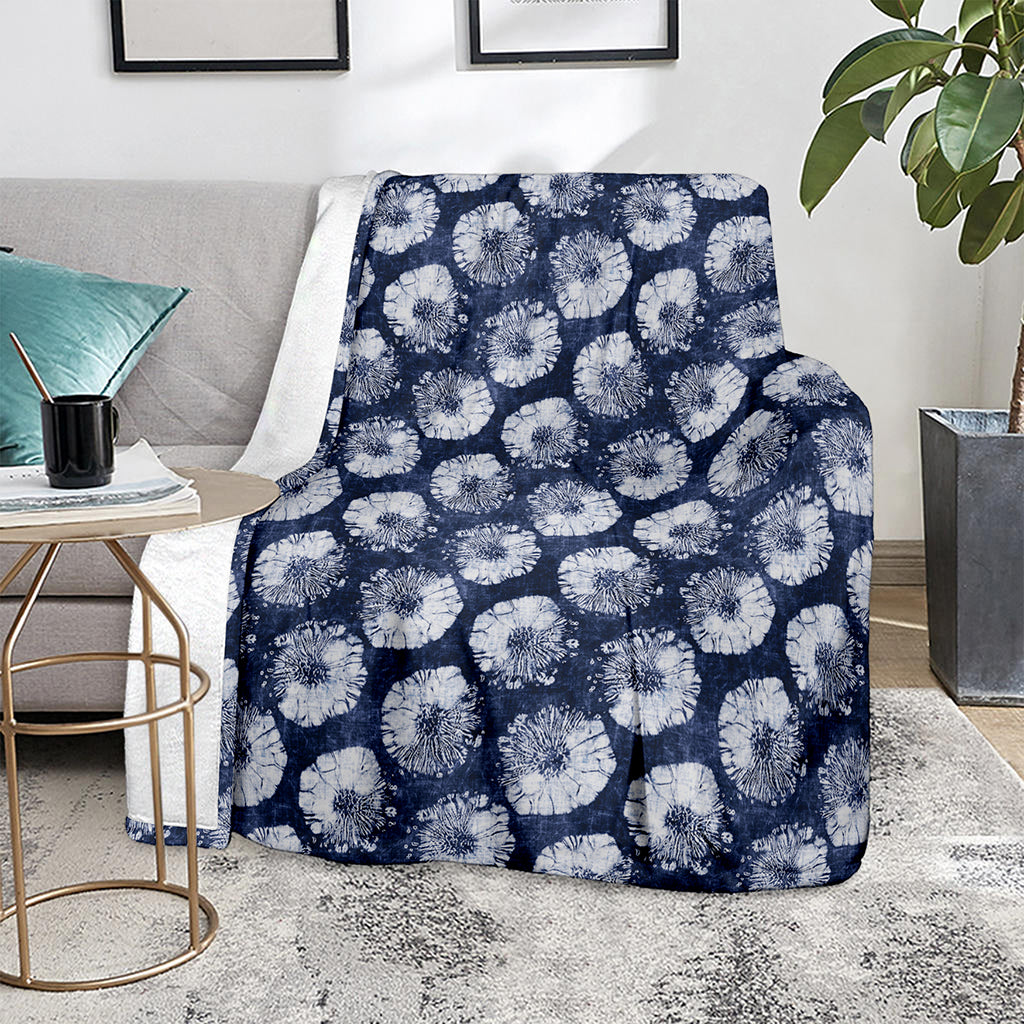 Shibori Motif Pattern Print Blanket