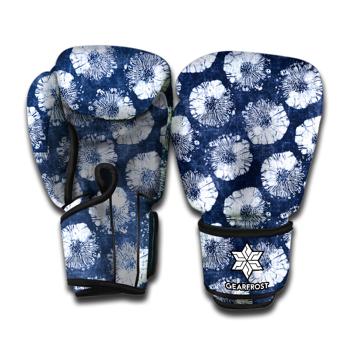 Shibori Motif Pattern Print Boxing Gloves