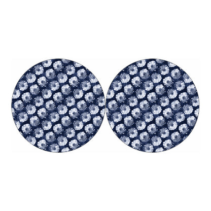 Shibori Motif Pattern Print Car Coasters