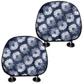 Shibori Motif Pattern Print Car Headrest Covers