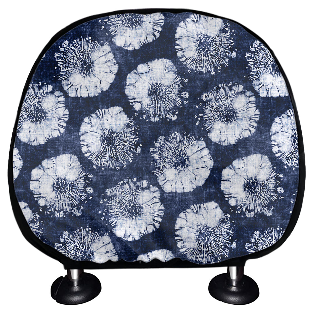 Shibori Motif Pattern Print Car Headrest Covers