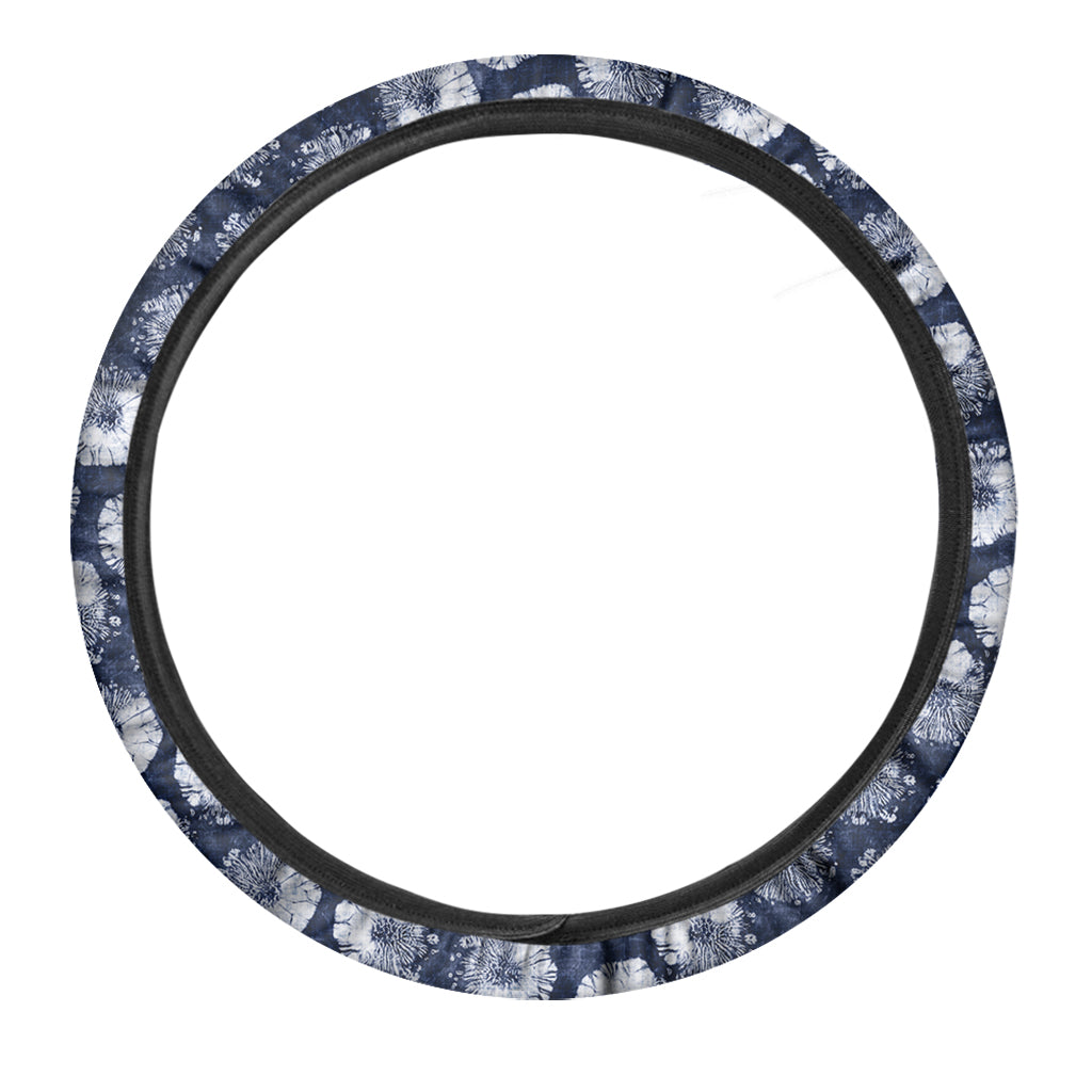 Shibori Motif Pattern Print Car Steering Wheel Cover