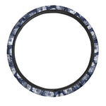 Shibori Motif Pattern Print Car Steering Wheel Cover