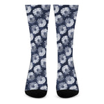 Shibori Motif Pattern Print Crew Socks