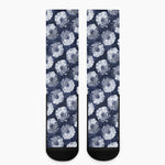 Shibori Motif Pattern Print Crew Socks