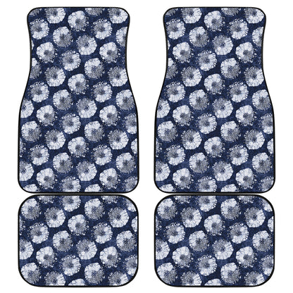 Shibori Motif Pattern Print Front and Back Car Floor Mats