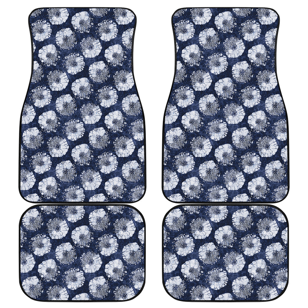 Shibori Motif Pattern Print Front and Back Car Floor Mats