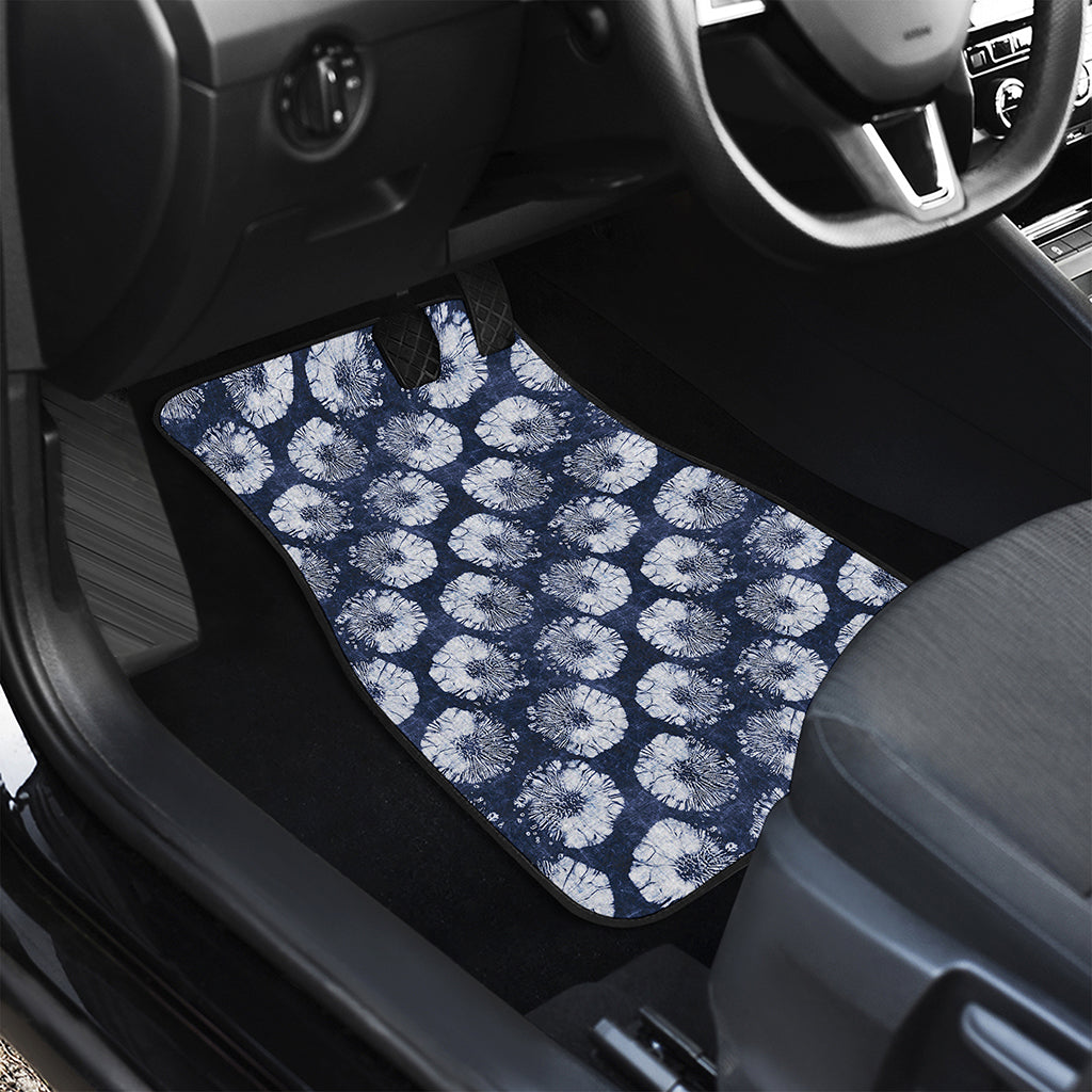 Shibori Motif Pattern Print Front and Back Car Floor Mats