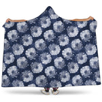 Shibori Motif Pattern Print Hooded Blanket