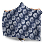 Shibori Motif Pattern Print Hooded Blanket