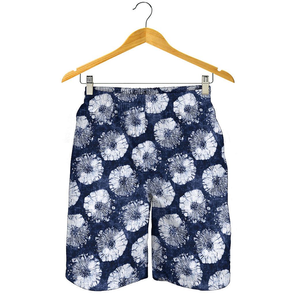 Shibori Motif Pattern Print Men's Shorts