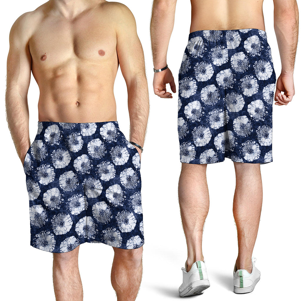 Shibori Motif Pattern Print Men's Shorts