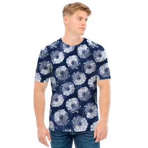 Shibori Motif Pattern Print Men's T-Shirt