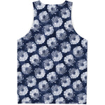 Shibori Motif Pattern Print Men's Tank Top