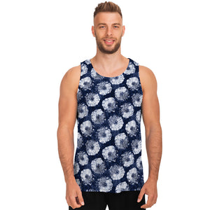 Shibori Motif Pattern Print Men's Tank Top