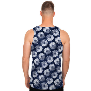 Shibori Motif Pattern Print Men's Tank Top