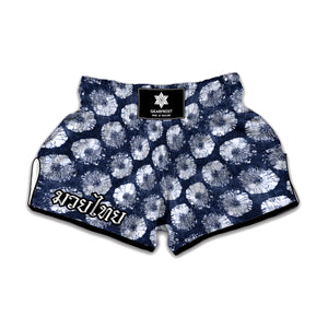 Shibori Motif Pattern Print Muay Thai Boxing Shorts