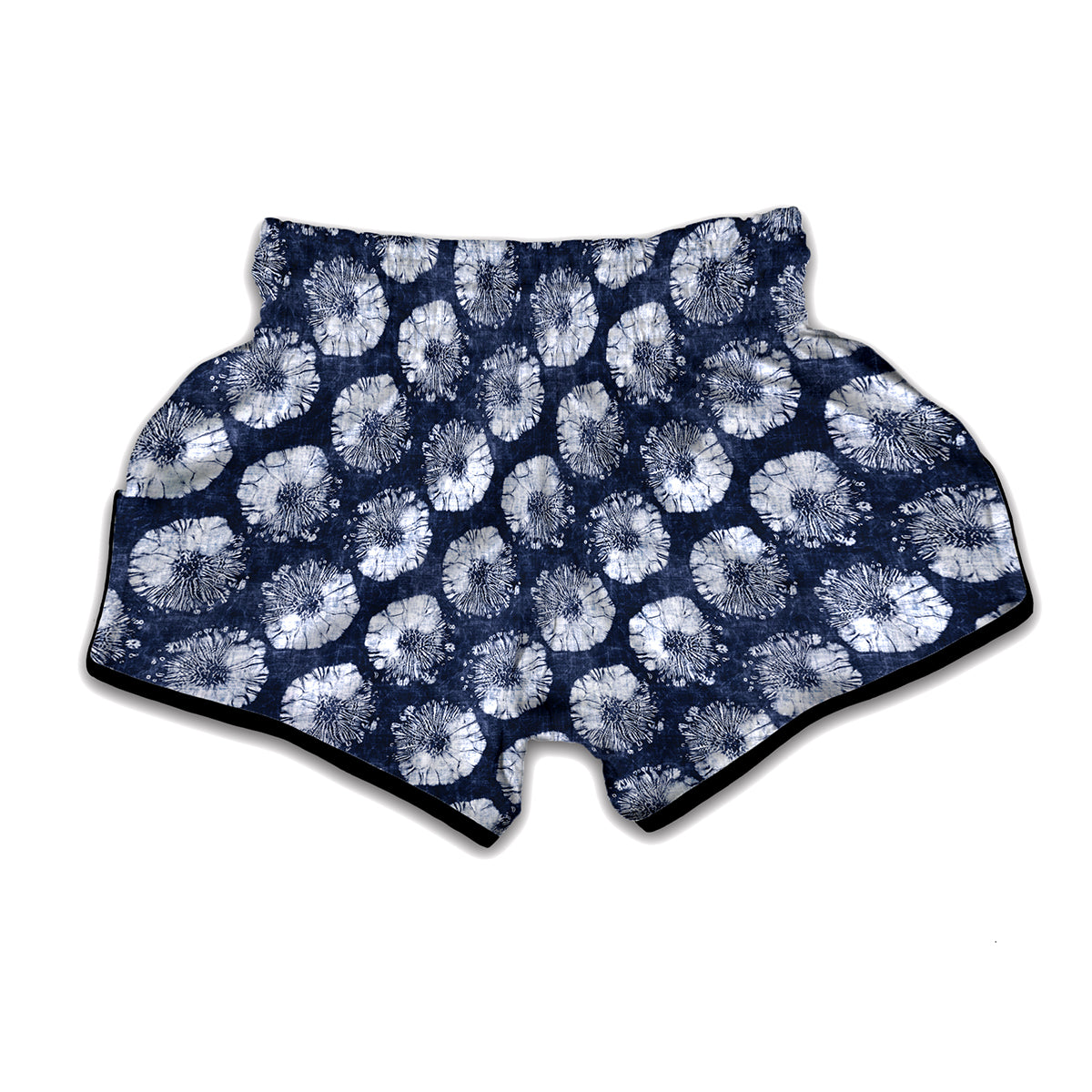 Shibori Motif Pattern Print Muay Thai Boxing Shorts