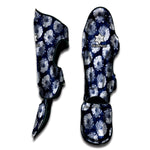 Shibori Motif Pattern Print Muay Thai Shin Guard