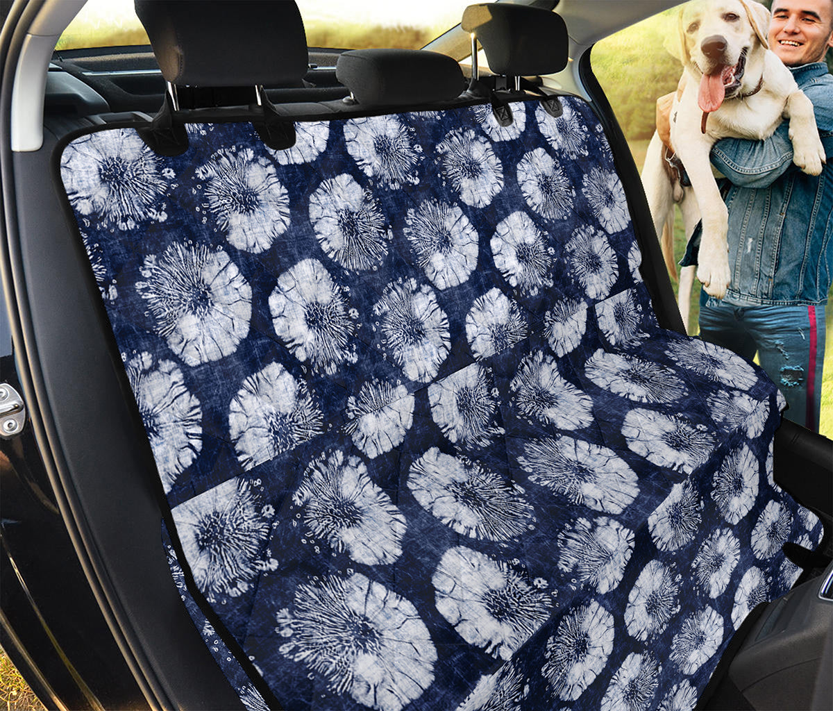 Shibori Motif Pattern Print Pet Car Back Seat Cover