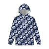 Shibori Motif Pattern Print Pullover Hoodie