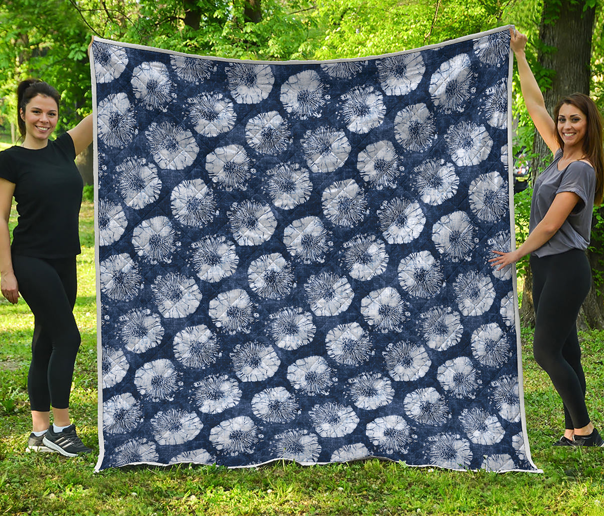 Shibori Motif Pattern Print Quilt
