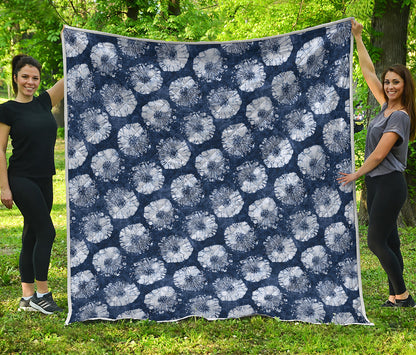 Shibori Motif Pattern Print Quilt