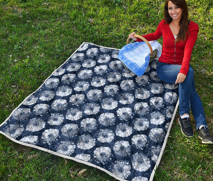 Shibori Motif Pattern Print Quilt