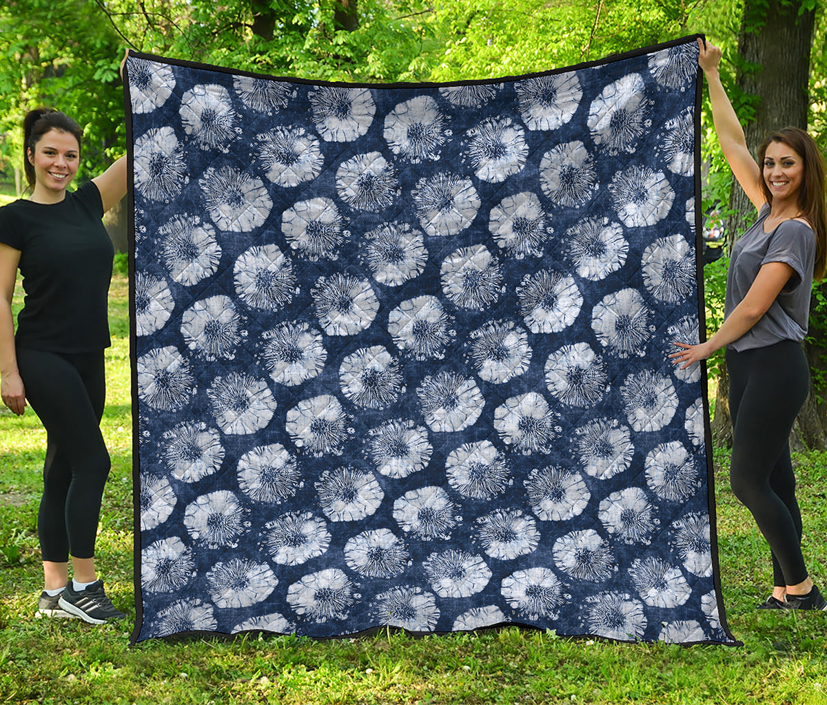 Shibori Motif Pattern Print Quilt
