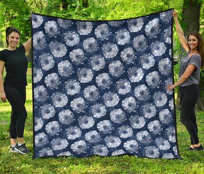 Shibori Motif Pattern Print Quilt