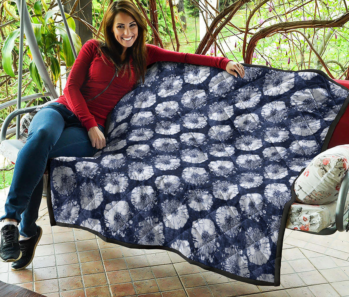 Shibori Motif Pattern Print Quilt