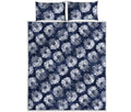 Shibori Motif Pattern Print Quilt Bed Set