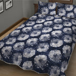 Shibori Motif Pattern Print Quilt Bed Set