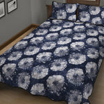 Shibori Motif Pattern Print Quilt Bed Set