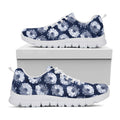 Shibori Motif Pattern Print White Running Shoes