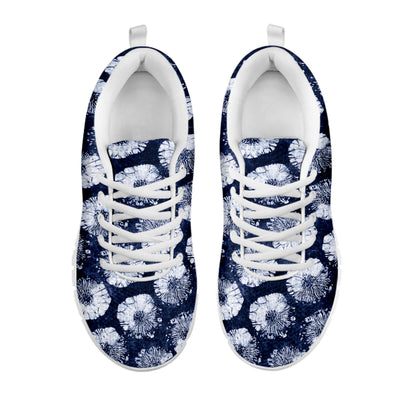 Shibori Motif Pattern Print White Sneakers