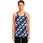 Shibori Motif Pattern Print Women's Racerback Tank Top